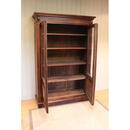 Französischer original antiker Nussbaum Bücherschrank ca 1890