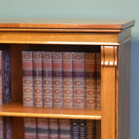 Viktorianisches antikes Nussbaum Bücherregal englisch ca 1880