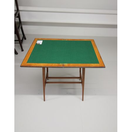 Antiker Englischer Satinholz Intarsien Spieltisch ca. 19. Jh.