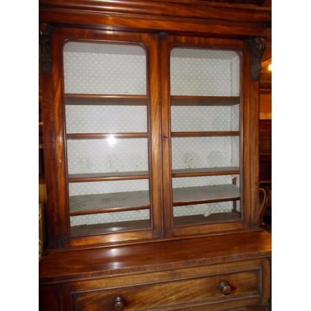 Antiker viktorianischer Mahagoni Bücherschrank englisch ca 1880