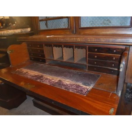 Antiker viktorianischer Mahagoni Bücherschrank englisch ca 1880