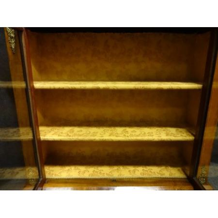 Viktorianisches antikes Nussbaum Bücherregal Vitrine britisch ca 1880