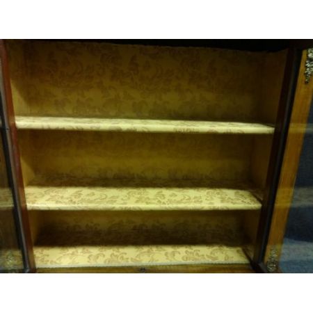 Viktorianisches antikes Nussbaum Bücherregal Vitrine britisch ca 1880