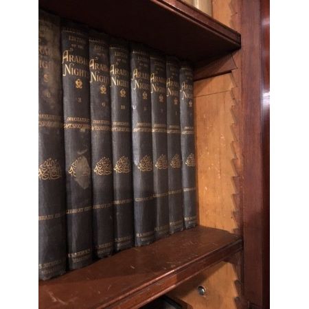 Antiker britischer Mahagoni Bücherschrank ca 1860