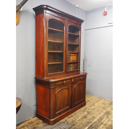 Viktorianischer antiker Mahagoni Bücherschrank englisch ca 1870