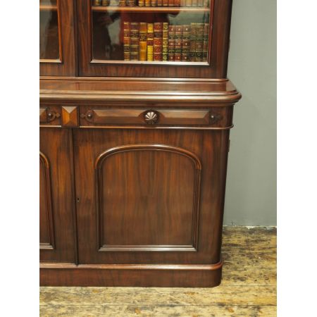 Viktorianischer antiker Mahagoni Bücherschrank englisch ca 1870
