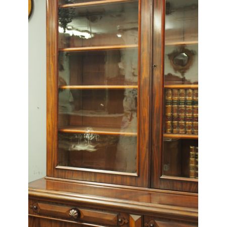 Viktorianischer antiker Mahagoni Bücherschrank englisch ca 1870