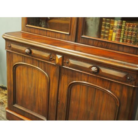 Viktorianischer antiker Mahagoni Bücherschrank englisch ca 1870