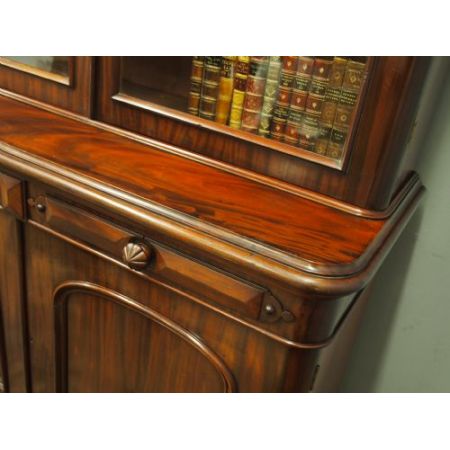 Viktorianischer antiker Mahagoni Bücherschrank englisch ca 1870