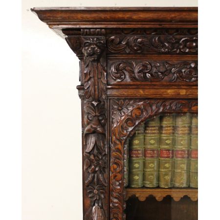 Antiker englischer Eichen Bücherschrank ca 1880