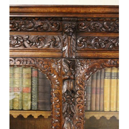 Antiker englischer Eichen Bücherschrank ca 1880