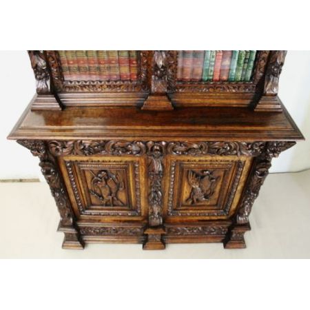 Antiker englischer Eichen Bücherschrank ca 1880