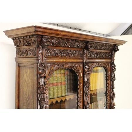 Antiker englischer Eichen Bücherschrank ca 1880