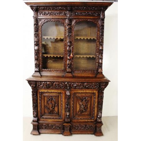 Antiker englischer Eichen Bücherschrank ca 1880