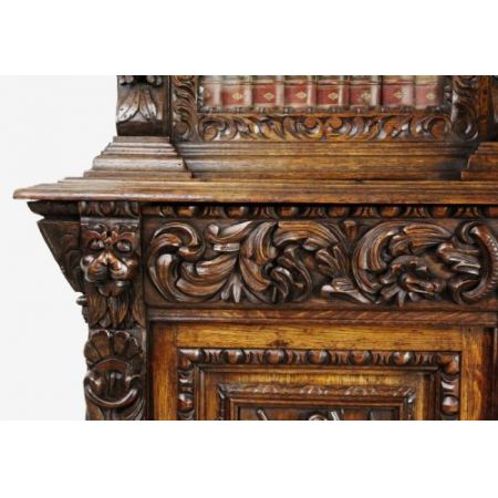 Antiker englischer Eichen Bücherschrank ca 1880