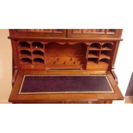 Viktorianischer Arts & Crafts Mahagoni Bücherschrank antik englisch ca 1894