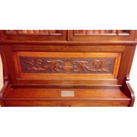 Viktorianischer Arts & Crafts Mahagoni Bücherschrank antik englisch ca 1894