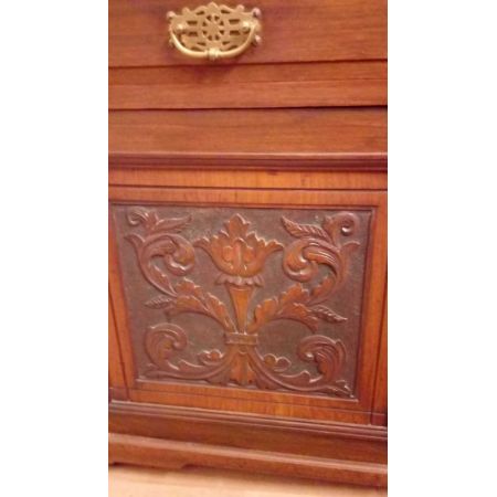 Viktorianischer Arts & Crafts Mahagoni Bücherschrank antik englisch ca 1894