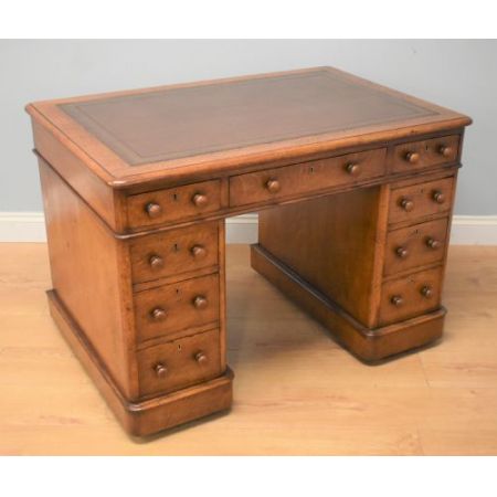 Antiker georgianischer Schreibtisch Eiche britisch ca 1850