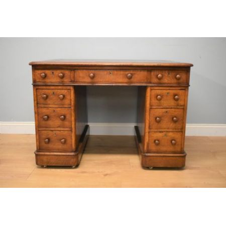 Antiker georgianischer Schreibtisch Eiche britisch ca 1850
