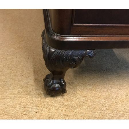 Edwardianischer englischer Mahagoni Schreibtisch antik ca 1890