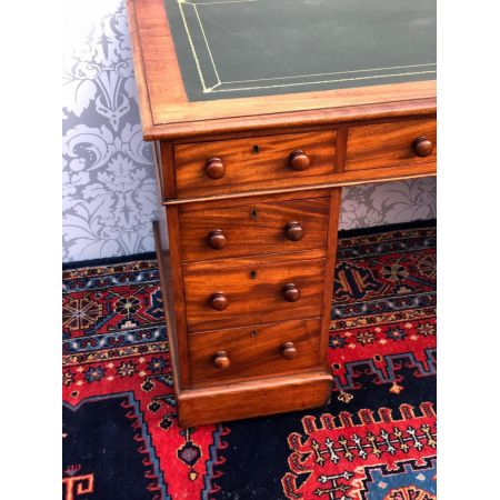 Viktorianischer antiker Schreibtisch Mahagoni englisch ca 1850