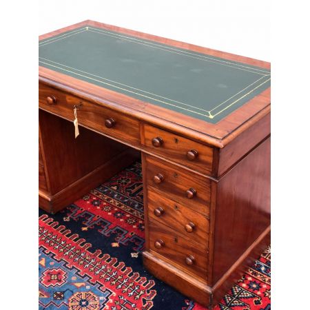 Viktorianischer antiker Schreibtisch Mahagoni englisch ca 1850