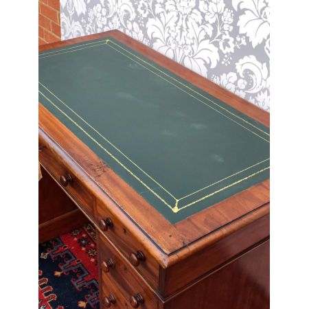 Viktorianischer antiker Schreibtisch Mahagoni englisch ca 1850