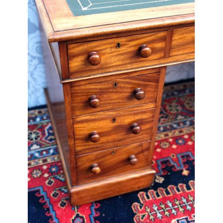 Viktorianischer antiker Schreibtisch Mahagoni englisch ca 1850