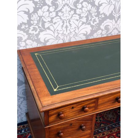 Viktorianischer antiker Schreibtisch Mahagoni englisch ca 1850