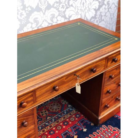 Viktorianischer antiker Schreibtisch Mahagoni englisch ca 1850