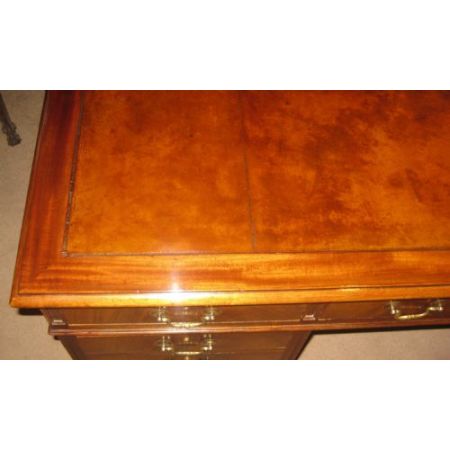 Edwardianischer britischer Mahagoni Schreibtisch antik ca 1910