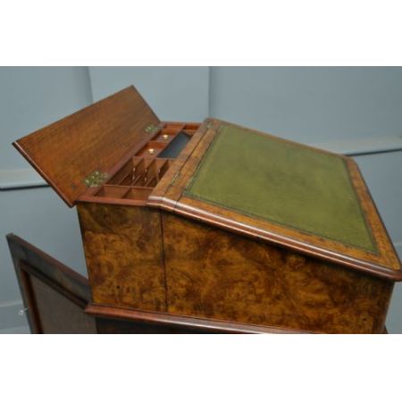 Viktorianischer antiker Davenport Schreibtisch Nussbaum ca 1860