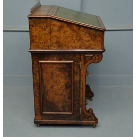 Viktorianischer antiker Davenport Schreibtisch Nussbaum ca 1860