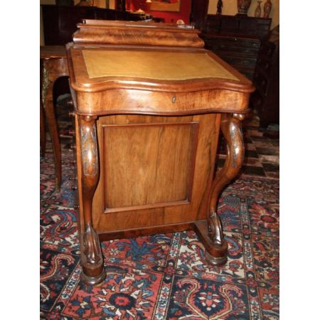 Viktorianischer Davenport Schreibtisch Nussbaum antik ca 1850