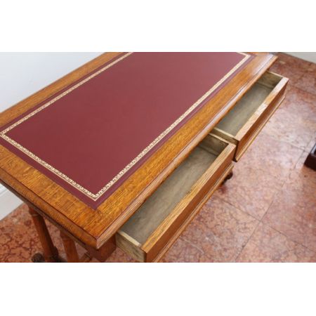 Antiker englischer Schreibtisch Eiche Edwards & Roberts ca 1880