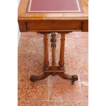 Antiker englischer Schreibtisch Eiche Edwards & Roberts ca 1880