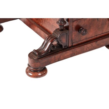 Viktorianischer antiker Davenport Schreibtisch Nussbaum englisch ca 1860