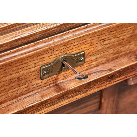Antiker englischer Rolltop Sekretär Eiche ca 1880