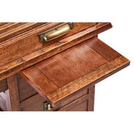 Antiker englischer Rolltop Sekretär Eiche ca 1880