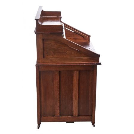 Antiker englischer Rolltop Sekretär Eiche ca 1880