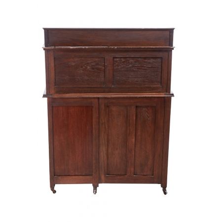 Antiker englischer Rolltop Sekretär Eiche ca 1880