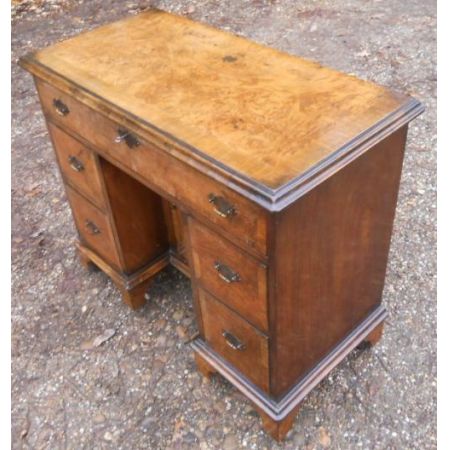 Antiker georgianischer Nussbaum Damen Schreibtisch englisch ca 1900