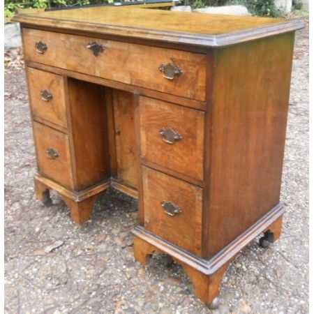 Antiker georgianischer Nussbaum Damen Schreibtisch englisch ca 1900