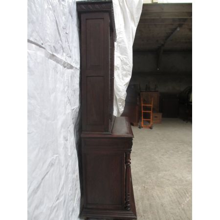 Viktorianischer antiker Bücherschrank Eiche britisch ca 1850