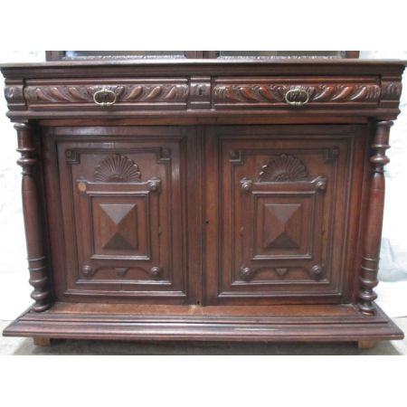 Viktorianischer antiker Bücherschrank Eiche britisch ca 1850