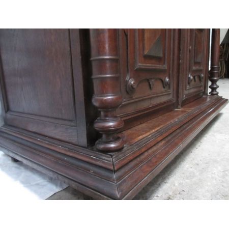 Viktorianischer antiker Bücherschrank Eiche britisch ca 1850