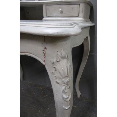 Antiker französischer Massivholz Schreibtisch lackiert ca 1880