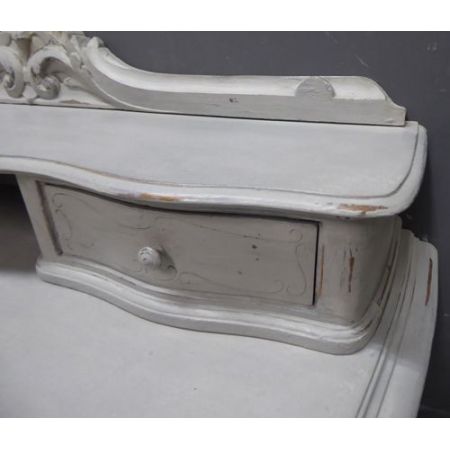 Antiker französischer Massivholz Schreibtisch lackiert ca 1880