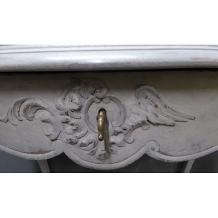 Antiker französischer Massivholz Schreibtisch lackiert ca 1880